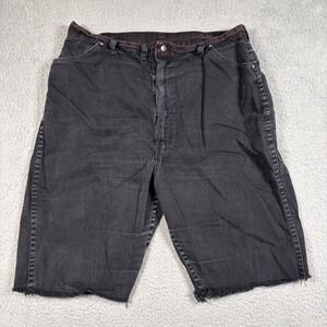 VTG Maverick High Rise Black Denim Cutoff Shorts Women 36 (fits W34) USA Grunge